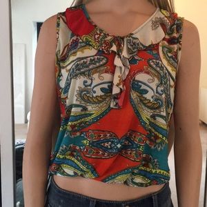 Pretty Multi-Color ParisPink Stretchy Top